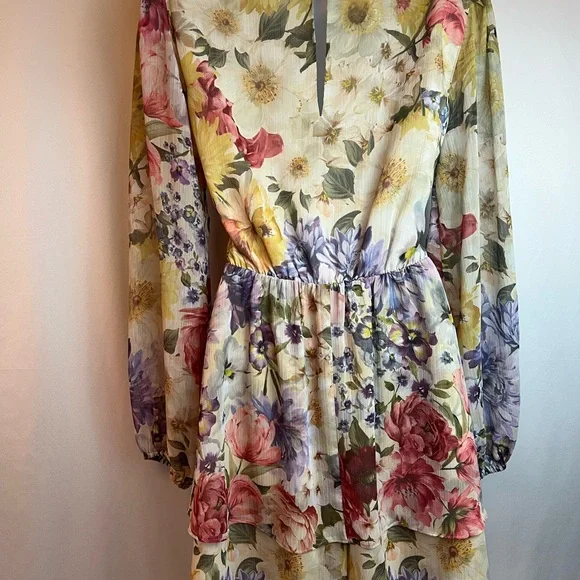 Express romper dress multi floral NWT - Picture 3 of 7